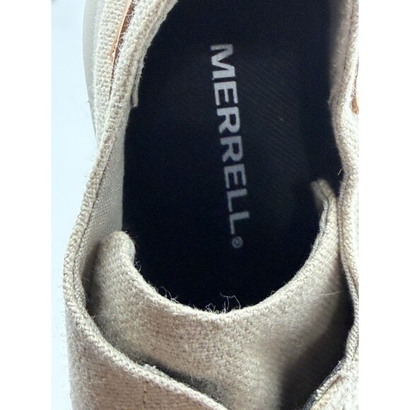 Merrell Gridways Vibram Tan Canvas Sneakers Women's Sz 8 Shoes Nice! - Picture 6 of 6